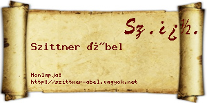 Szittner Ábel névjegykártya
