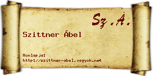 Szittner Ábel névjegykártya
